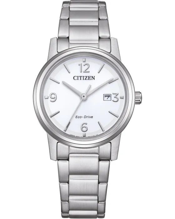 Women's / Men's watch Citizen Eco-Drive EW2720-57A, White dial, Bracelet in Stainless Steel