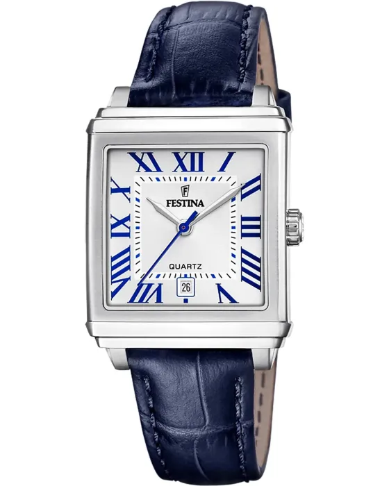 Women's watch Festina F20682 / 2, White dial, Strap in Leather