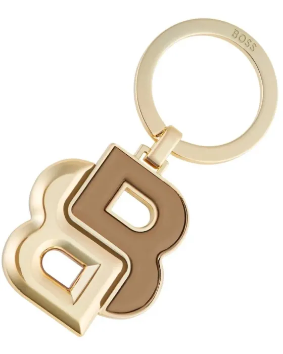 Μπρελόκ Hugo Boss HAK520X, Ανοξείδωτο Ατσάλι, Καφέ / Χρυσό