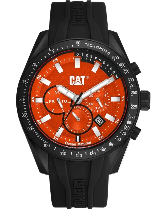 Men's watch Caterpillar Oceania Dual Time LQ16921821, Red dial, Strap in Rubber