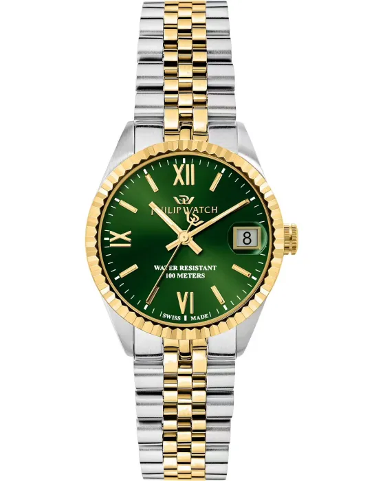 Female watch Philip Watch Caribe R8253597656, Green dial, Bracelet in Stainless Steel