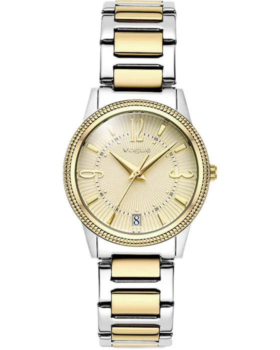 Γυναικείο ρολόι Vogue Corine 2020615762, Χρυσό καντράν, Μπρασελέ από Ανοξείδωτο ατσάλι