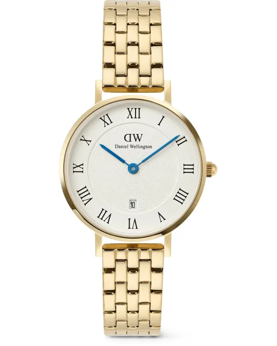 Women's watch Daniel Wellington Petite Roman Numerals DW00100857, White dial, Bracelet in Stainless Steel
