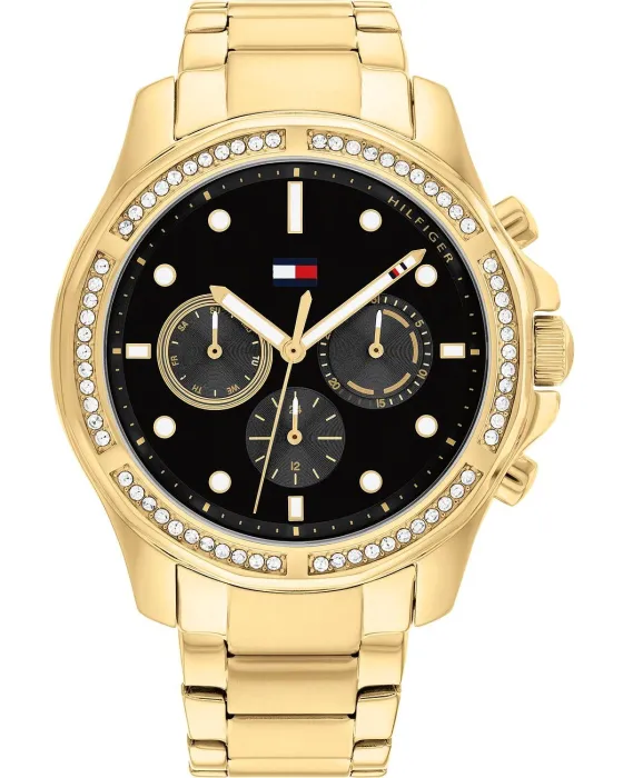 Γυναικείο ρολόι Tommy Hilfiger Brooklyn 1782570, Μαύρο καντράν, Μπρασελέ από Ανοξείδωτο ατσάλι