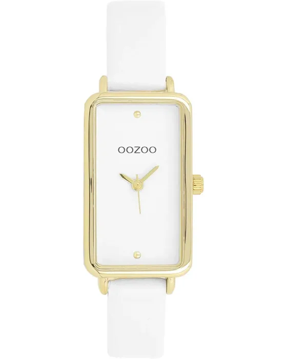 Γυναικείο ρολόι Oozoo Timepieces C11530, Λευκό καντράν, Λουρί από Δερμάτινο