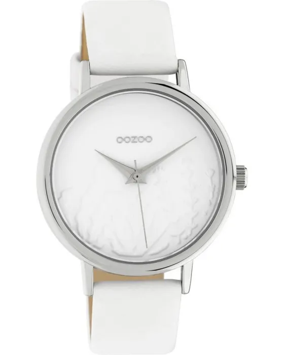 Women's watch Oozoo Timepieces C10600, White dial, Strap in Leather