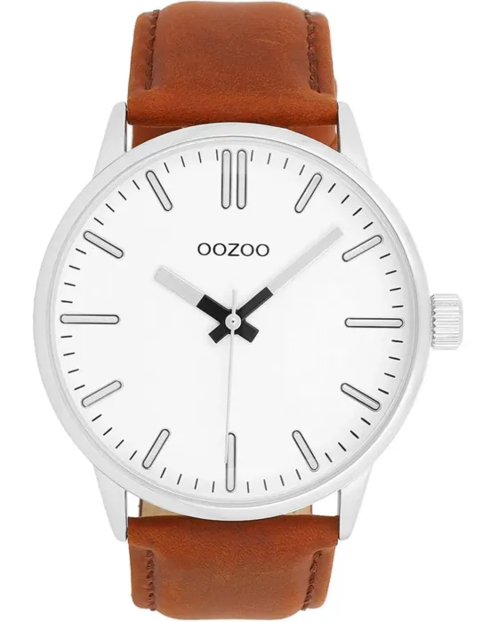 Ανδρικό / Γυναικείο ρολόι Oozoo Timepieces C11513, Λευκό καντράν, Λουρί από Δερμάτινο
