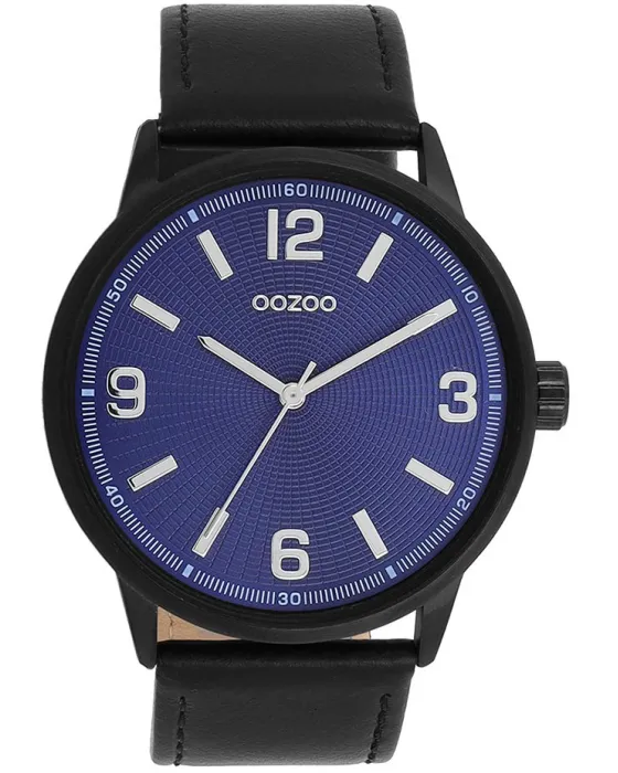 Men's watch Oozoo Timepieces C11502, Blue dial, Strap in Leather