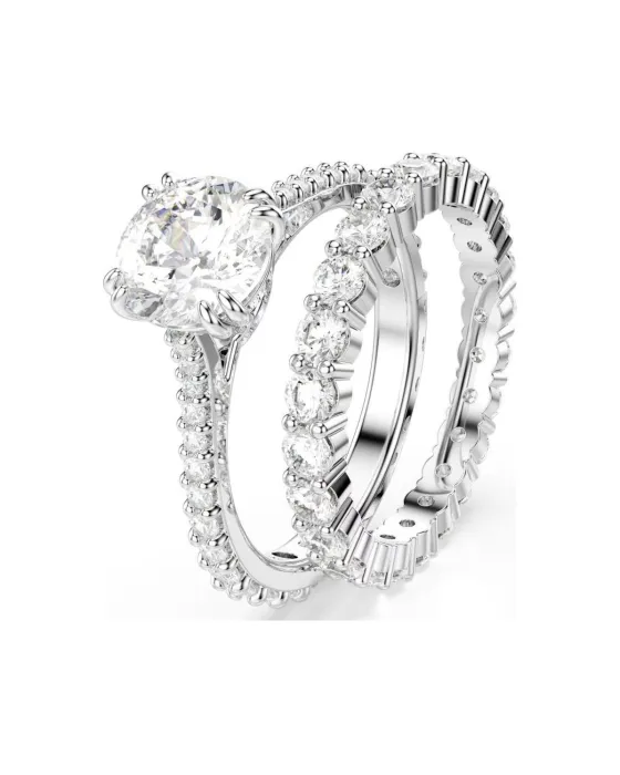 Δαχτυλίδια Σετ Δαχτυλιδιών Swarovski Stilla, Επιροδιωμένο / Ζιργκόν, Ασημί