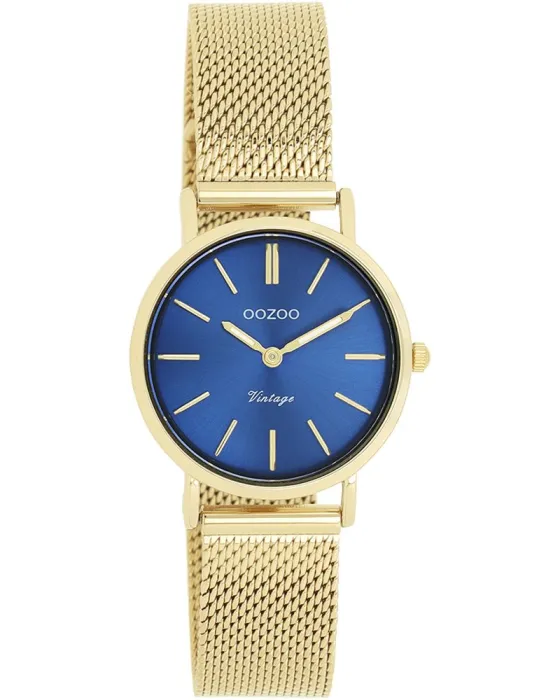 Women's watch Oozoo Vintage C20293, Blue dial, Bracelet in Metallic