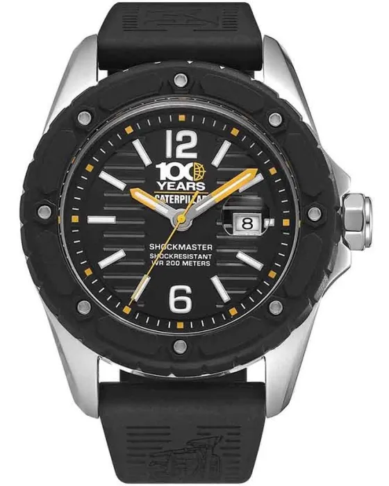 Men's watch Caterpillar Shockmaster 100th Anniversary S714121131, Black dial, Strap in Rubber
