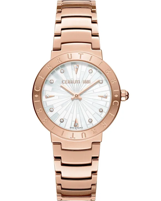 Women's watch Cerruti Filiano Crystals CIWLG0073801, Silver dial, Bracelet in Stainless Steel