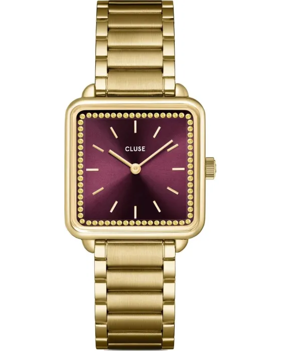Women's watch Cluse La Tétragone CW10314, Purple dial, Bracelet in Stainless Steel