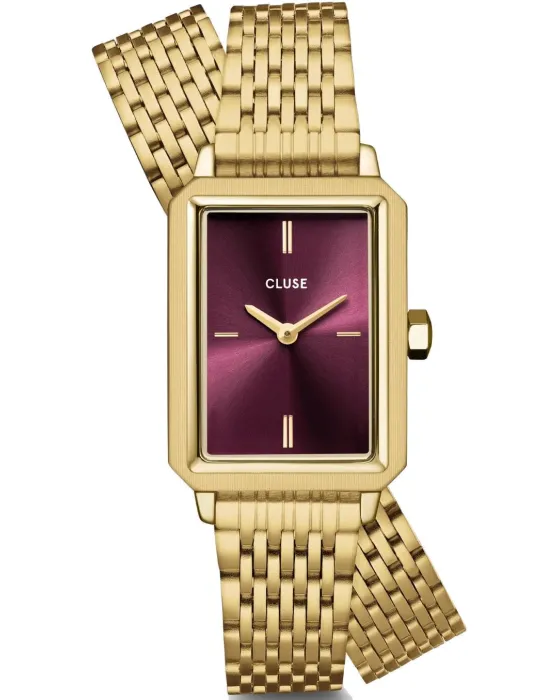 Women's watch Cluse Fluette CW11516, Burgundy dial, Bracelet in Stainless Steel