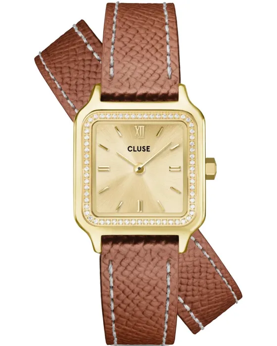 Women's watch Cluse Gracieuse Petite CW11821, Gold dial, Strap in Leather