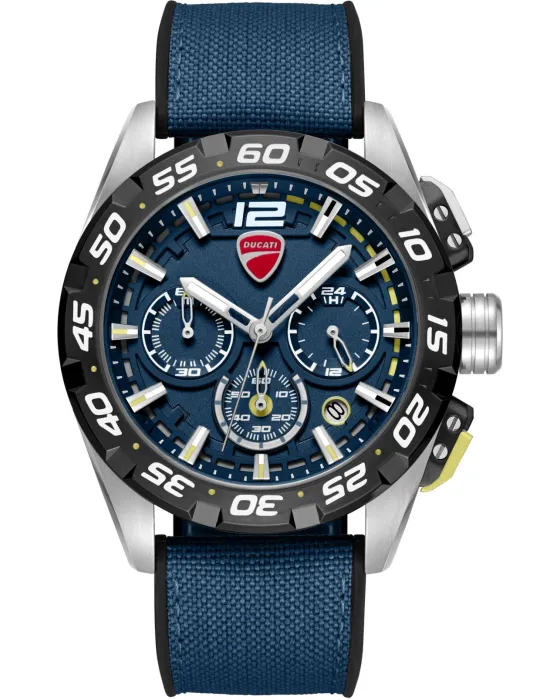 Men's watch Ducati DT012 Chronograph DTWGO0001802, Blue dial, Strap in Silicone