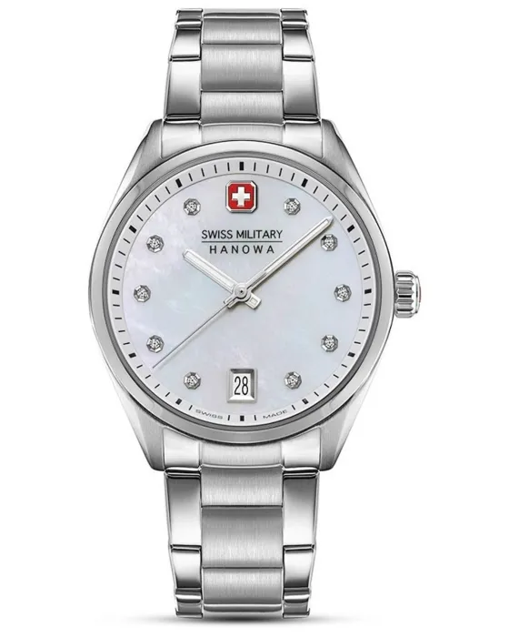 Women's watch Swiss Military Hanowa Roadrunner SMWLH0005001, Mother Of Pearl dial, Bracelet in Stainless Steel
