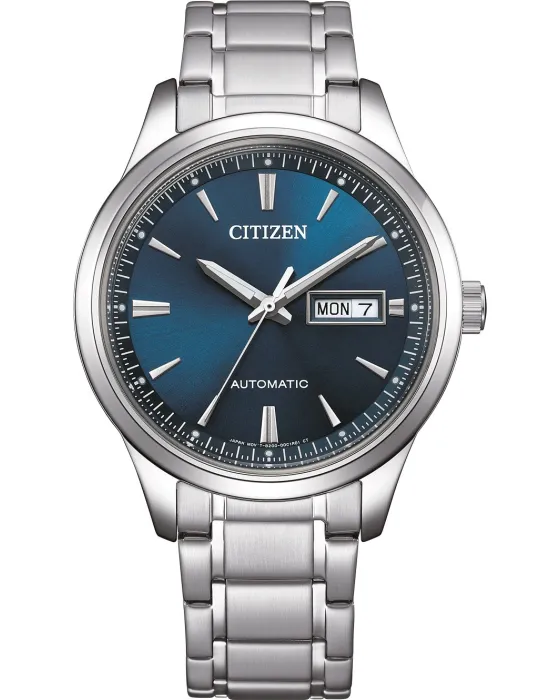 Ανδρικό ρολόι Citizen Automatic NY4058-79LE, Μπλε καντράν, Μπρασελέ από Ανοξείδωτο ατσάλι