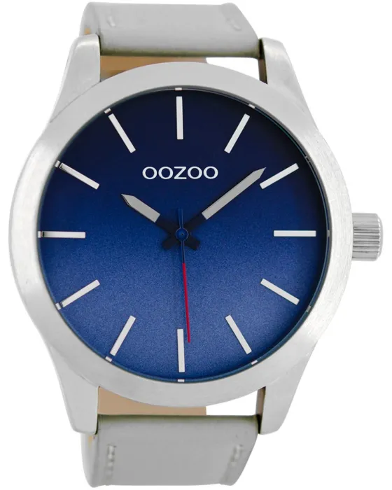 Γυναικείο ρολόι Oozoo Timepieces C8555, Μπλε καντράν, Λουρί από Δερμάτινο