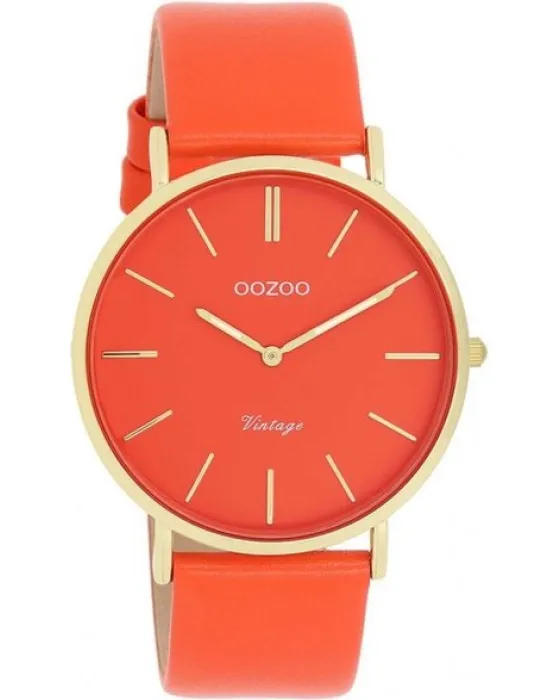 Women's watch Oozoo Vintage C20321, Orange dial, Strap in Leather