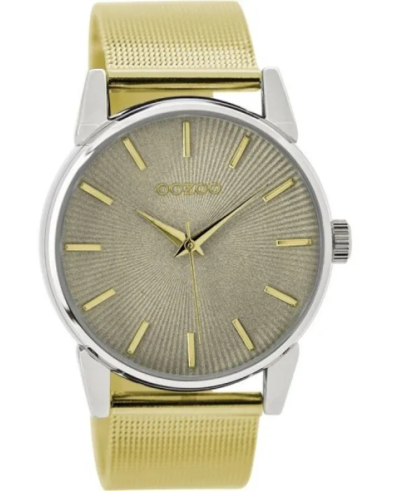 Γυναικείο ρολόι Oozoo Timepieces C9546, Καφέ καντράν, Μπρασελέ από Μεταλλικό