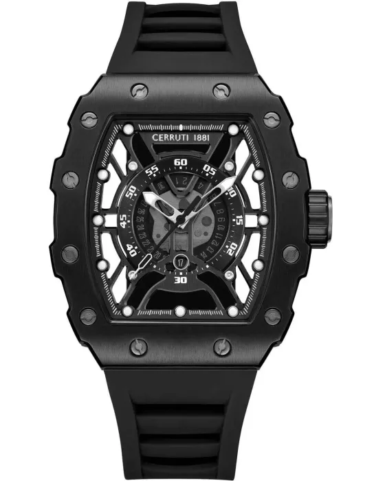 Men's watch Cerruti Gubbio CIWGN0057701, Black dial, Strap in Rubber