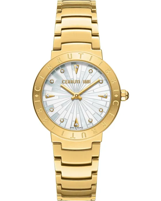 Women's watch Cerruti Filiano Crystals CIWLG0073802, Silver dial, Bracelet in Stainless Steel