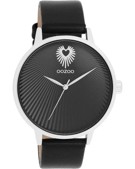 Γυναικείο ρολόι Oozoo Timepieces C11241, Μαύρο καντράν, Λουρί από Δερμάτινο