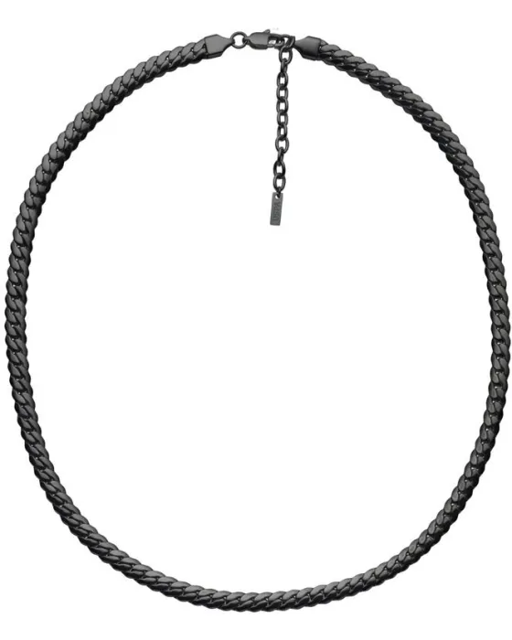 Κολιέ U.S. Polo Assn. JW6038NK, Ανοξείδωτο ατσάλι, Μαύρο