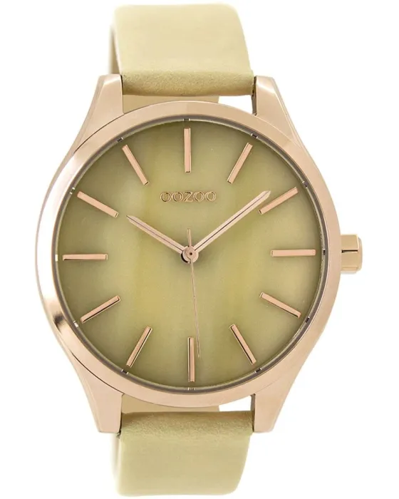 Women's watch Oozoo Timepieces C9500, Beige dial, Strap in Leather
