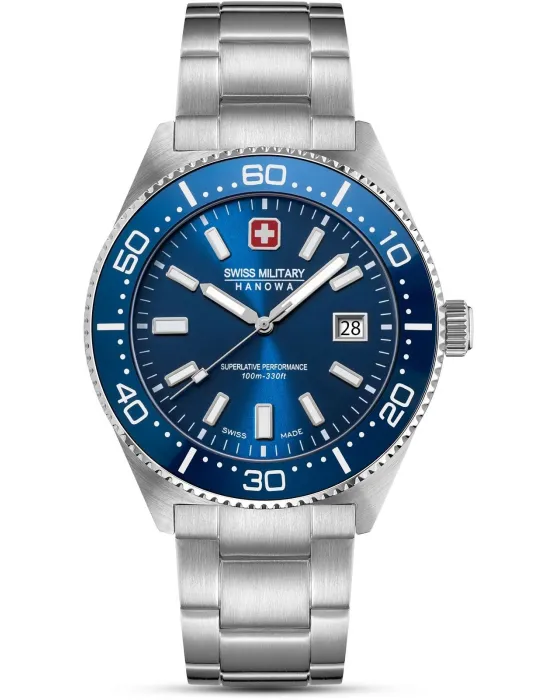 Men's watch Swiss Military Hanowa Nomad SMWGH0004904, Blue dial, Bracelet in Stainless Steel