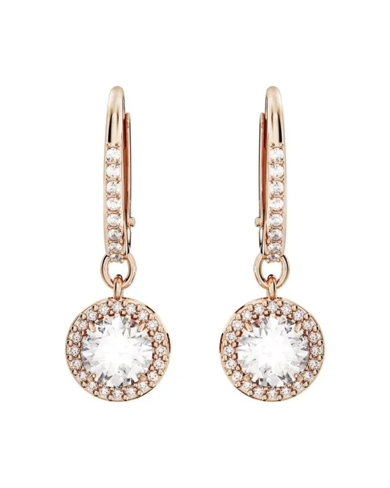 Σκουλαρίκια Swarovski Una Angelic 5638769, Ζιργκόν, Ροζ χρυσό