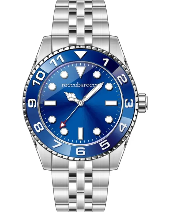 Male watch Rocco Barocco Fascinate RB.4886M-12M, Blue dial, Bracelet in Stainless Steel