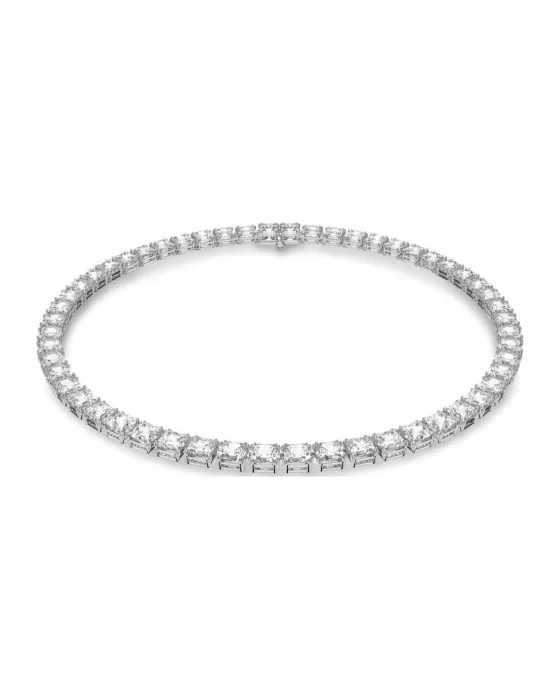 Κολιέ Swarovski Tennis Matrix 5599153, Επιροδιωμένο / Ζιργκόν / Κρύσταλλα, Ασημί