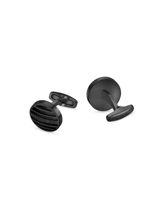 Cufflinks Μανικετόκουμπα Cerruti Falito CIAGC0010502, Stainless steel, Black