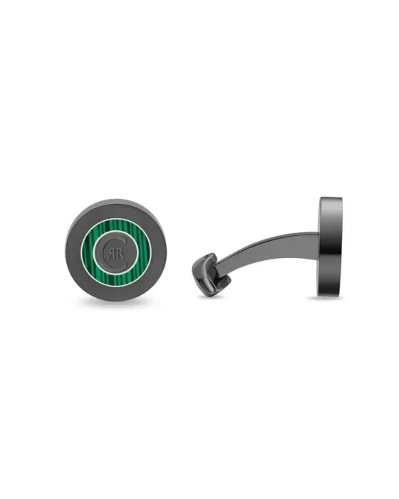 Cufflinks Μανικετόκουμπα Cerruti Carlo CIAGC0013302, Stainless steel, Green / Grey