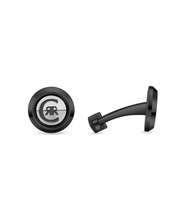 Cufflinks Μανικετόκουμπα Cerruti Renato CIAGC0013502, Stainless steel, Black