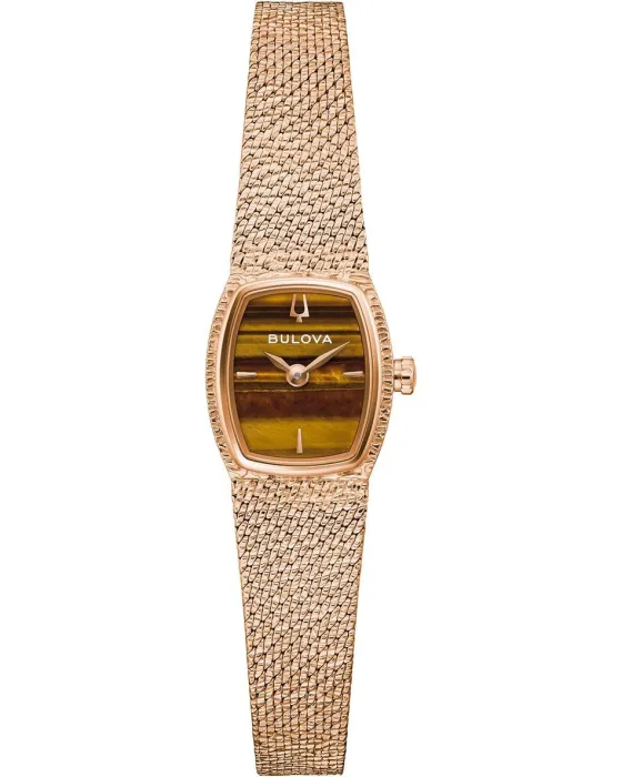 Women's watch Bulova Goddess of Time 97L185, Brown dial, Bracelet in Stainless Steel