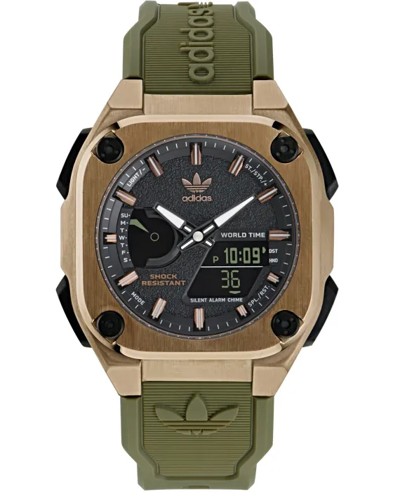 Women's / Men's watch Adidas Originals City Tech One Sst AOFH23502, Black dial, Strap in Rubber