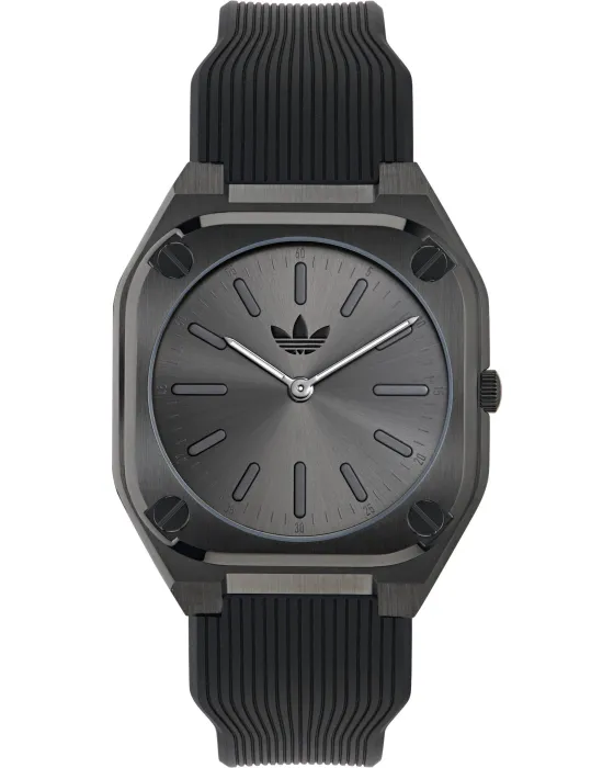 Women's watch Adidas Originals City Tech Thin AOFH24503, Black dial, Strap in Silicone