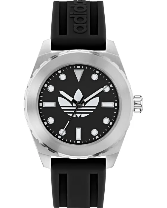 Women's / Men's watch Adidas Originals Discoverer One AOSY25021, Black dial, Strap in Silicone