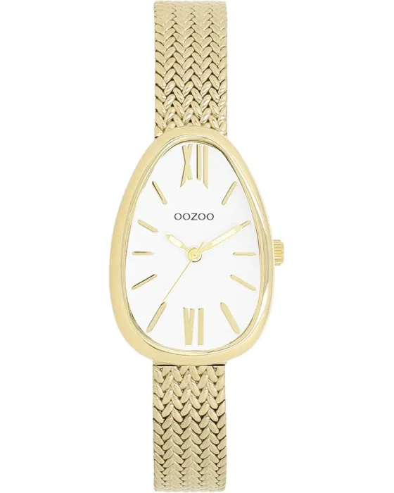 Women's watch Oozoo Timepieces C11641, White dial, Bracelet in Metallic
