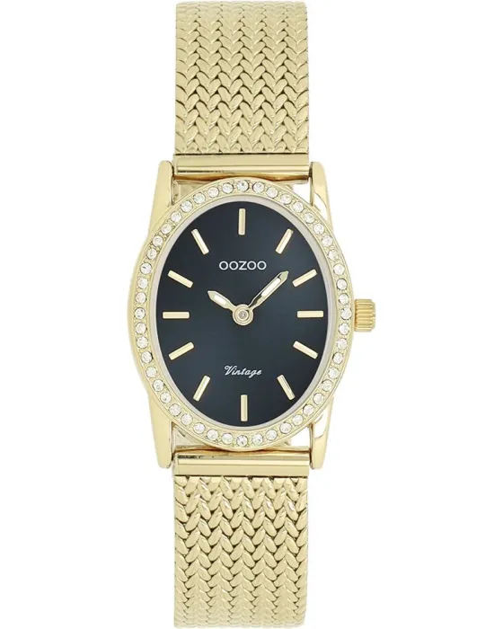 Women's watch Oozoo Vintage C20434, Black dial, Bracelet in Metallic