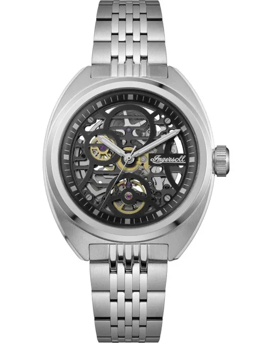 Men's watch Ingersoll Wrangler Automatic I16901, Black dial, Bracelet in Stainless Steel