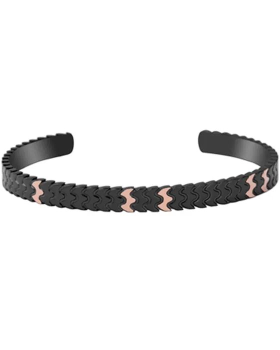 Βραχιόλι U.S. Polo Assn. JW9212BR, Ανοξείδωτο ατσάλι, Μαύρο