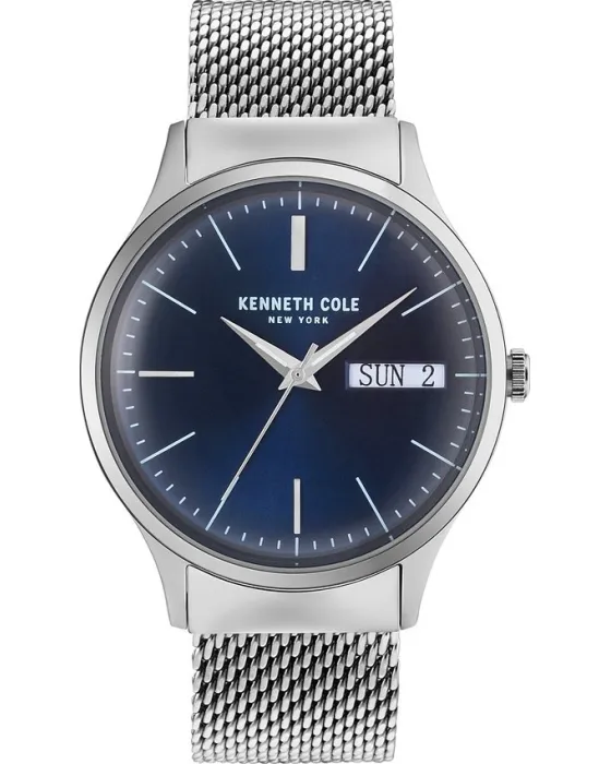 Male watch Kenneth Cole Classic KC50587001, Blue dial, Bracelet in Stainless Steel