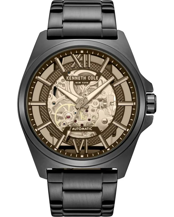 Men's watch Kenneth Cole Automatic KCWGY0065104, Brown dial, Bracelet in Stainless Steel