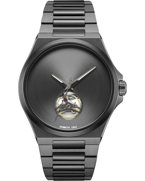 Ανδρικό ρολόι Kenneth Cole Automatic KCWGY0067405, Μαύρο καντράν, Μπρασελέ από Ανοξείδωτο ατσάλι
