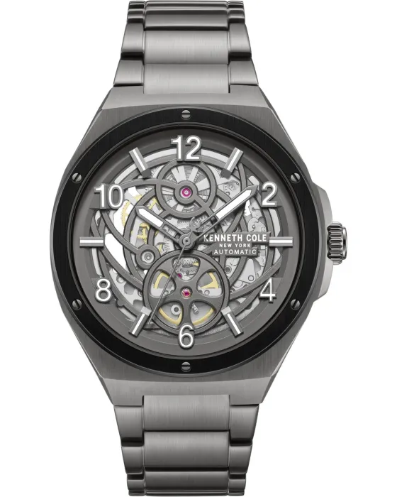 Men's watch Kenneth Cole Modern Dress Sport Automatic KCWGY0089202, Grey dial, Bracelet in Stainless Steel