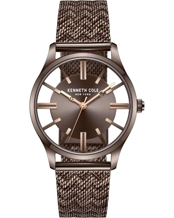 Women's watch Kenneth Cole New York KCWLG2236901, Brown dial, Bracelet in Stainless Steel